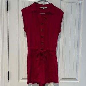 Red Romper by Loft
